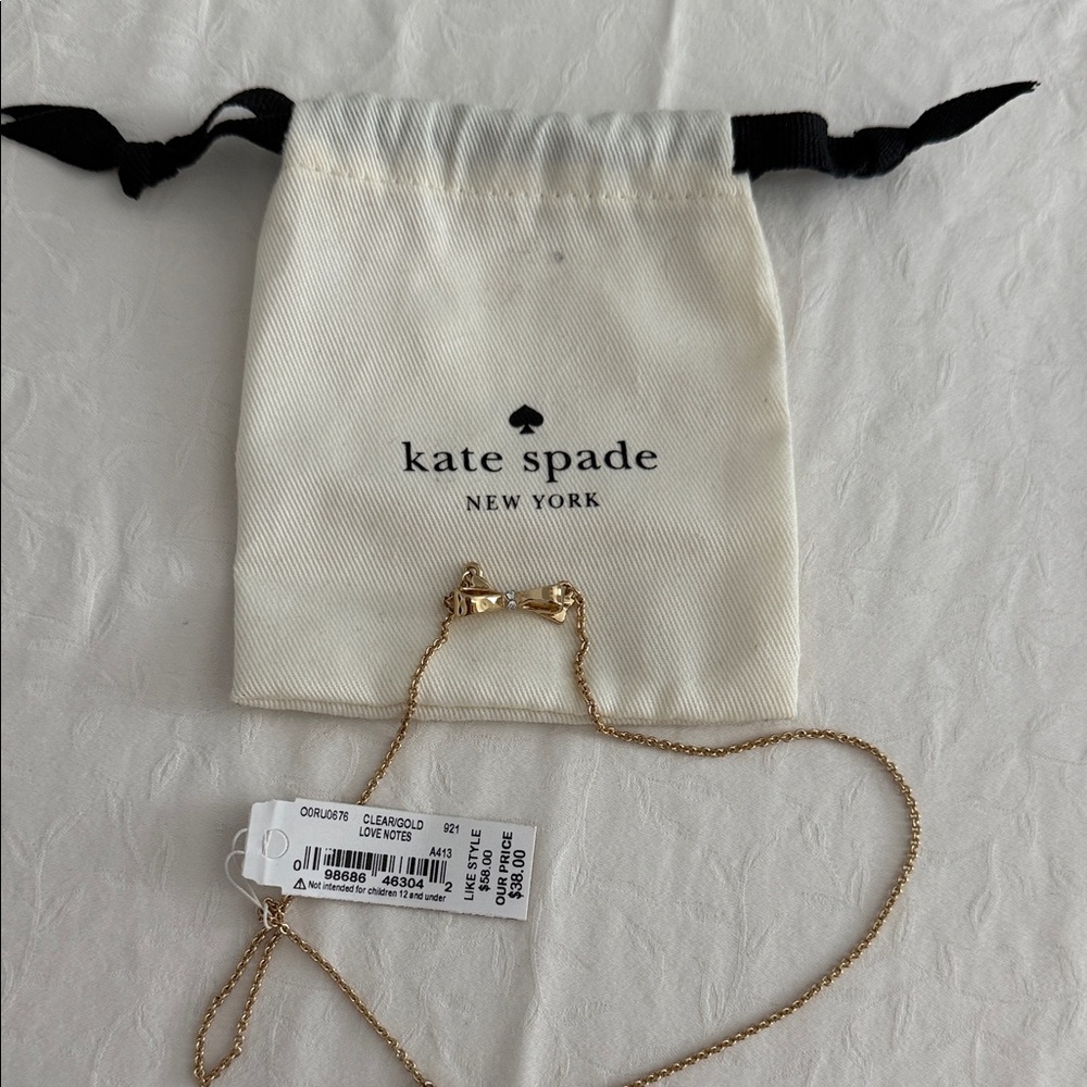 Kate Spade Gold Bow Pendant Necklace